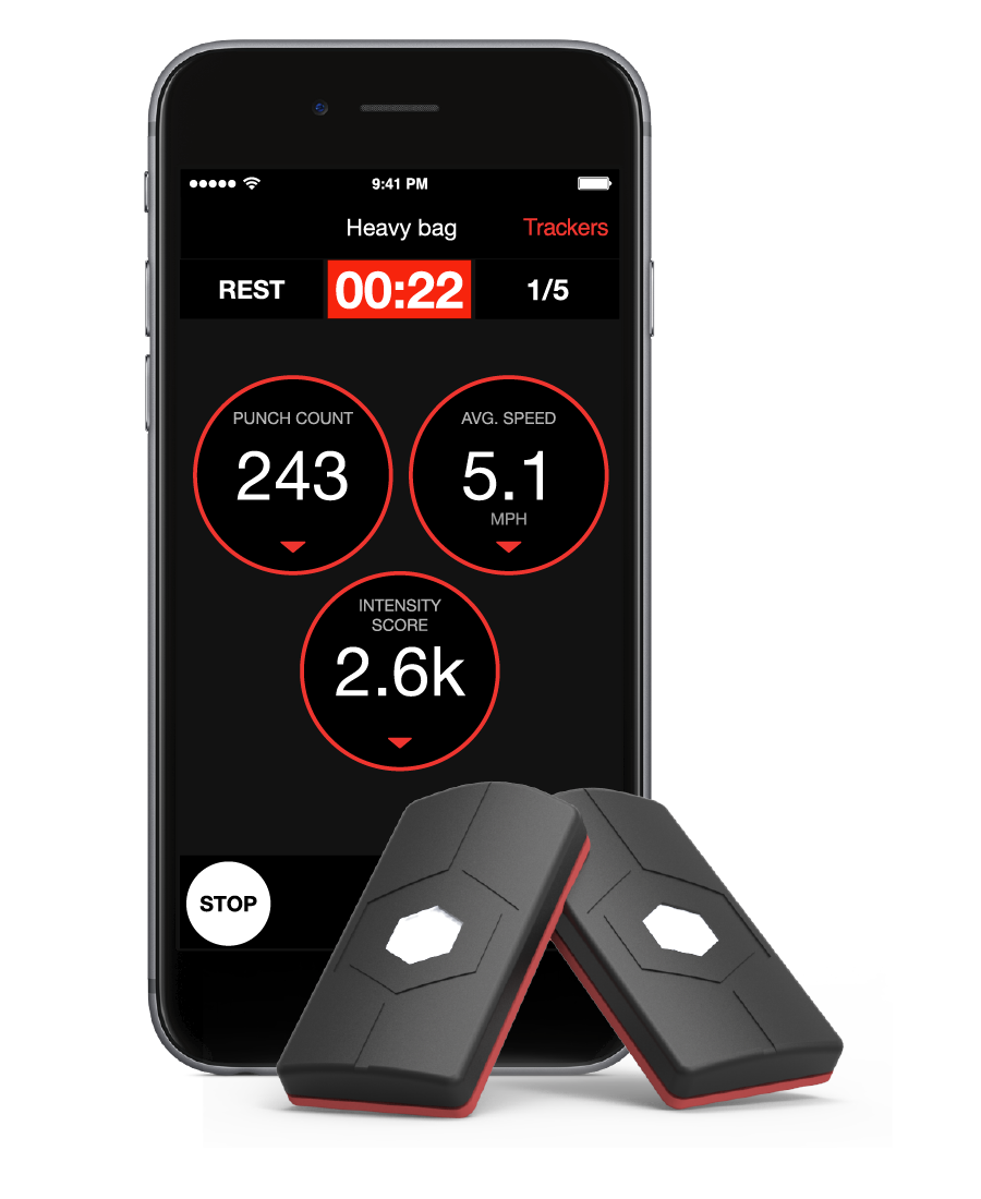 Hykso punch trackers and app at Goju Karate